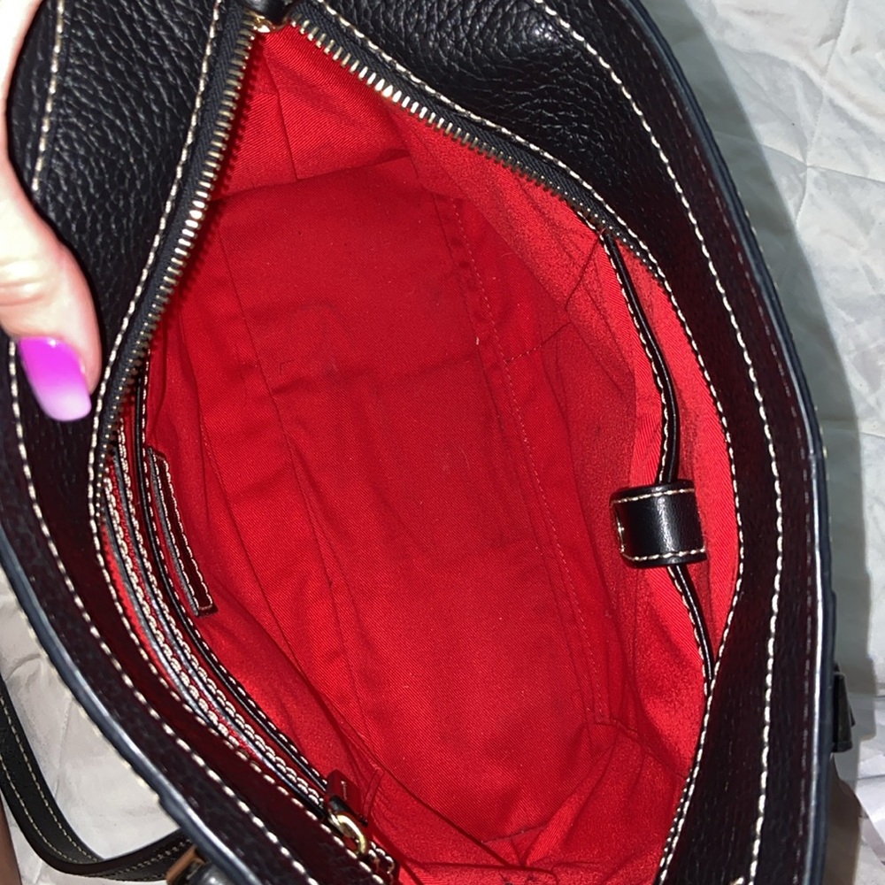 Gorgeous vintage Dooney & Bourke Black Pebbled Leather Lexington Tote - Picture 11 of 16